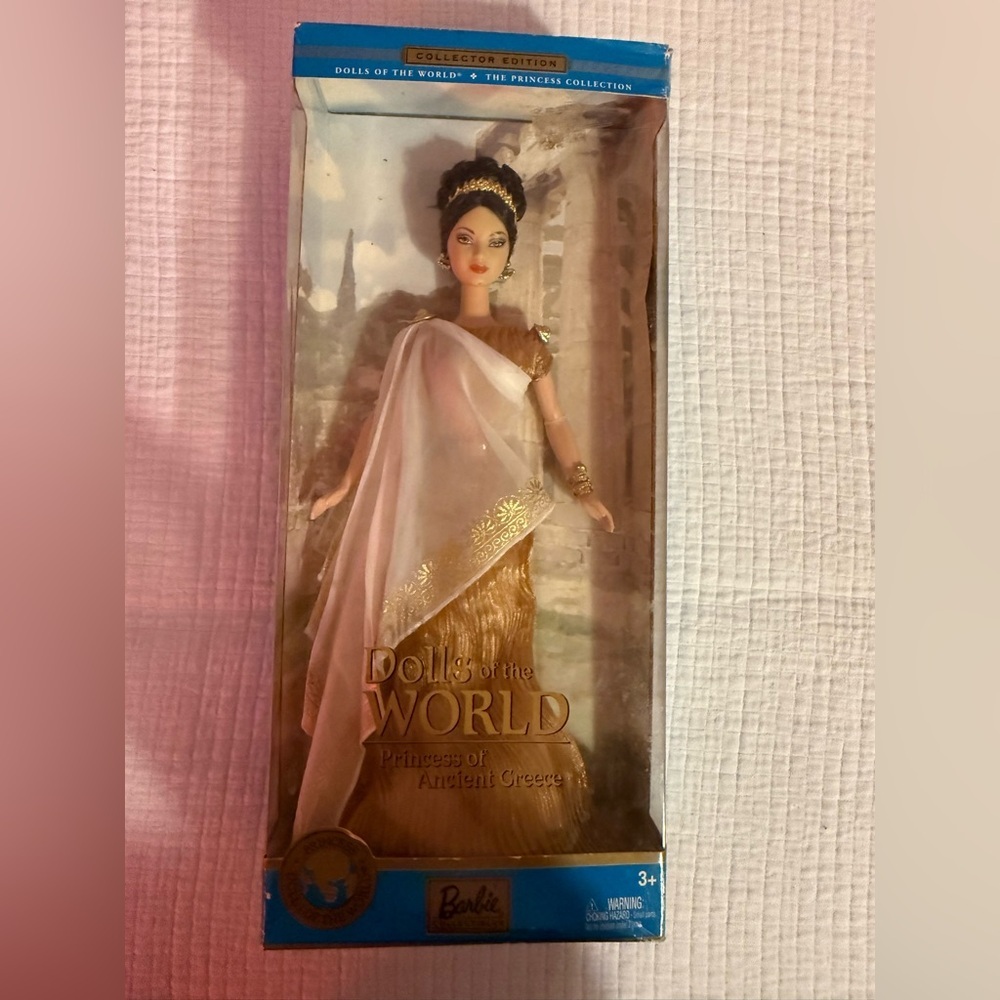 Barbie Dolls of the World Princess of Ancient Greece NRFB Gold Dress Millie